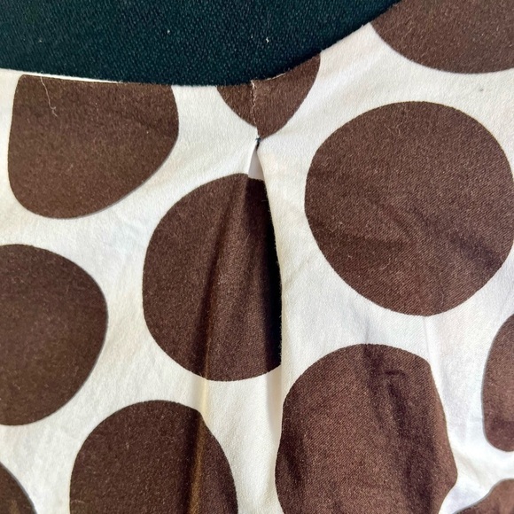 East 5th Woman Brown/White Polka Dot Flattering Dress 97% Cotton 3% Spandex  18W - Picture 6 of 7